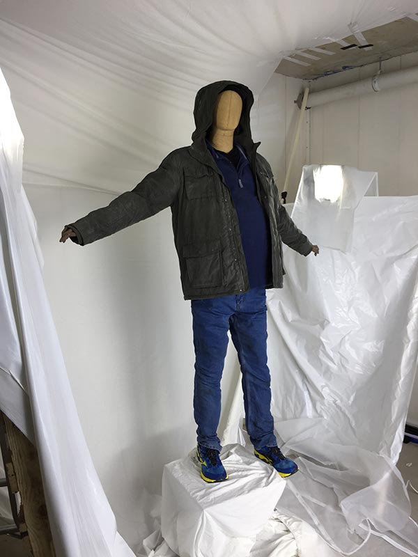 VR dummy model prepared for photogrammetry