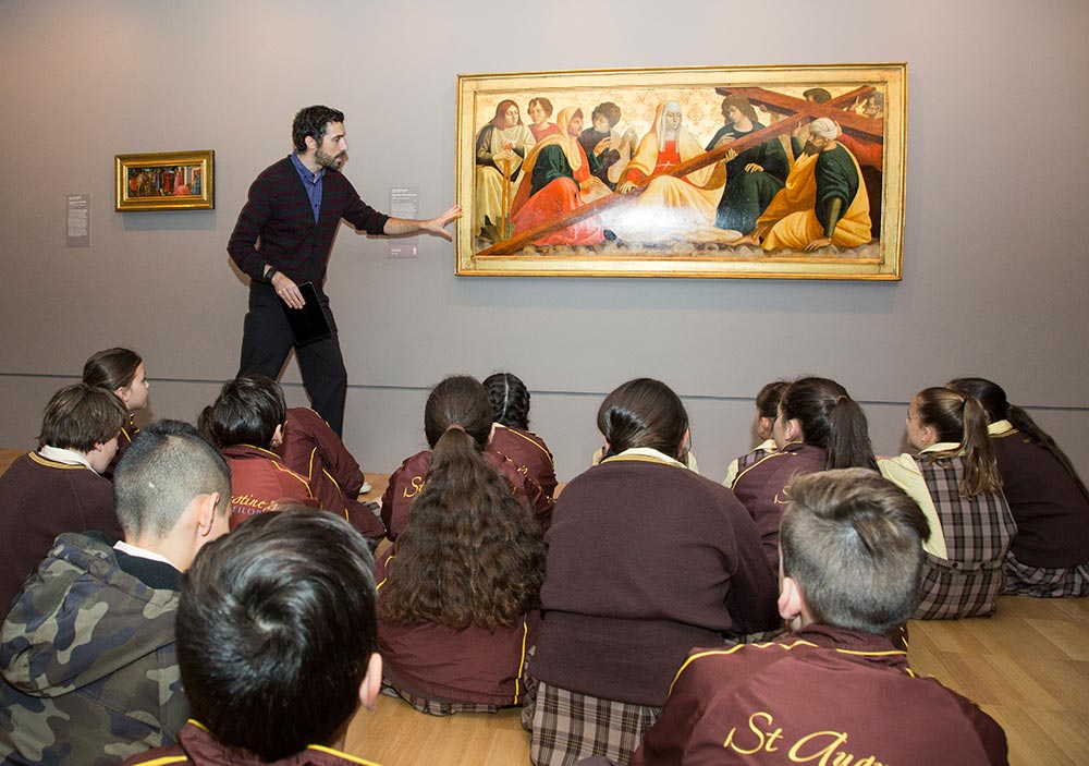 Art lesson at the NGV